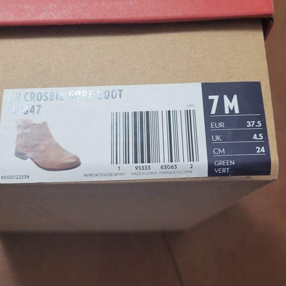 NIB COBB HILL C18847 Womens Tan Suede Ankle Boot 7 Crosbie Eva Gore Chelsea - Picture 3 of 10